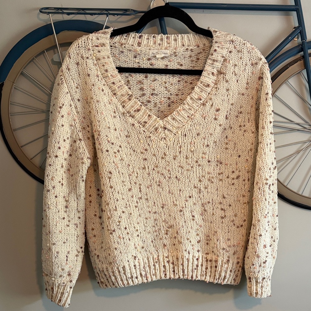 by the River Cozy Cream Speckled bouclé Women's Sweater
